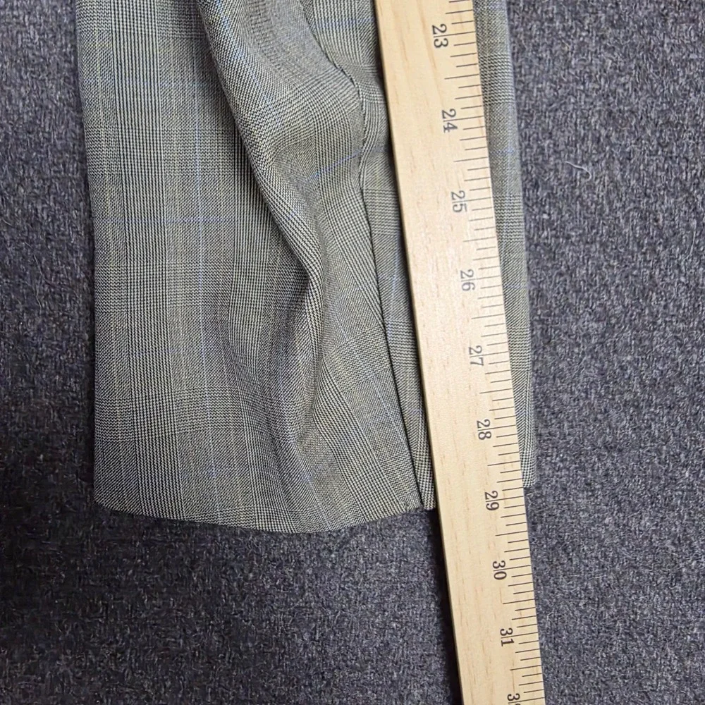 Hart Schaffner Marx Sport Coat 46XL‎ Grey Glen Plaid Wool Made in USA